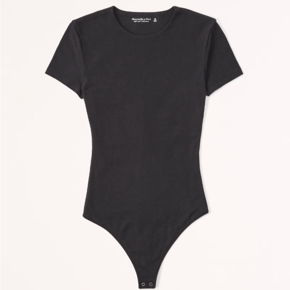 Abercrombie & Fitch Cotton-Blend Seamless Fabric Tee Bodysuit